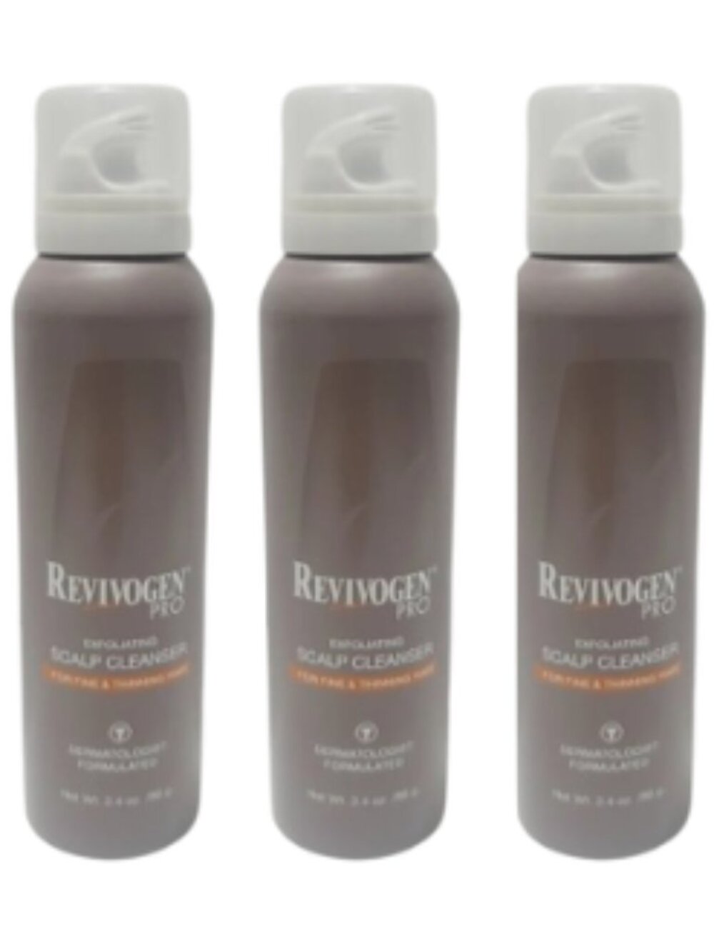 REVIVOGEN PRO EXFOLIATING SCALP CLEANSER FOR FINE & THINNING HAIR 3.4 OZ 3PC LOT